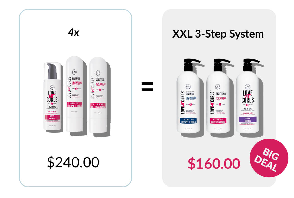 4x $240.00 = XXL 3-Step System $160.00