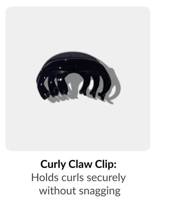 Curly Claw Clip: Holds curls securely  without snagging