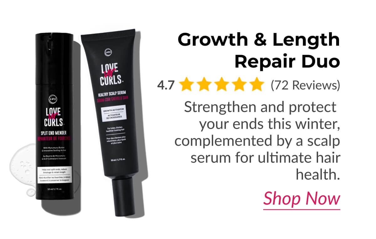 Growth & Length Repair Duo Strengthen and protect your ends this winter, complemented by a scalp serum for ultimate hair health.