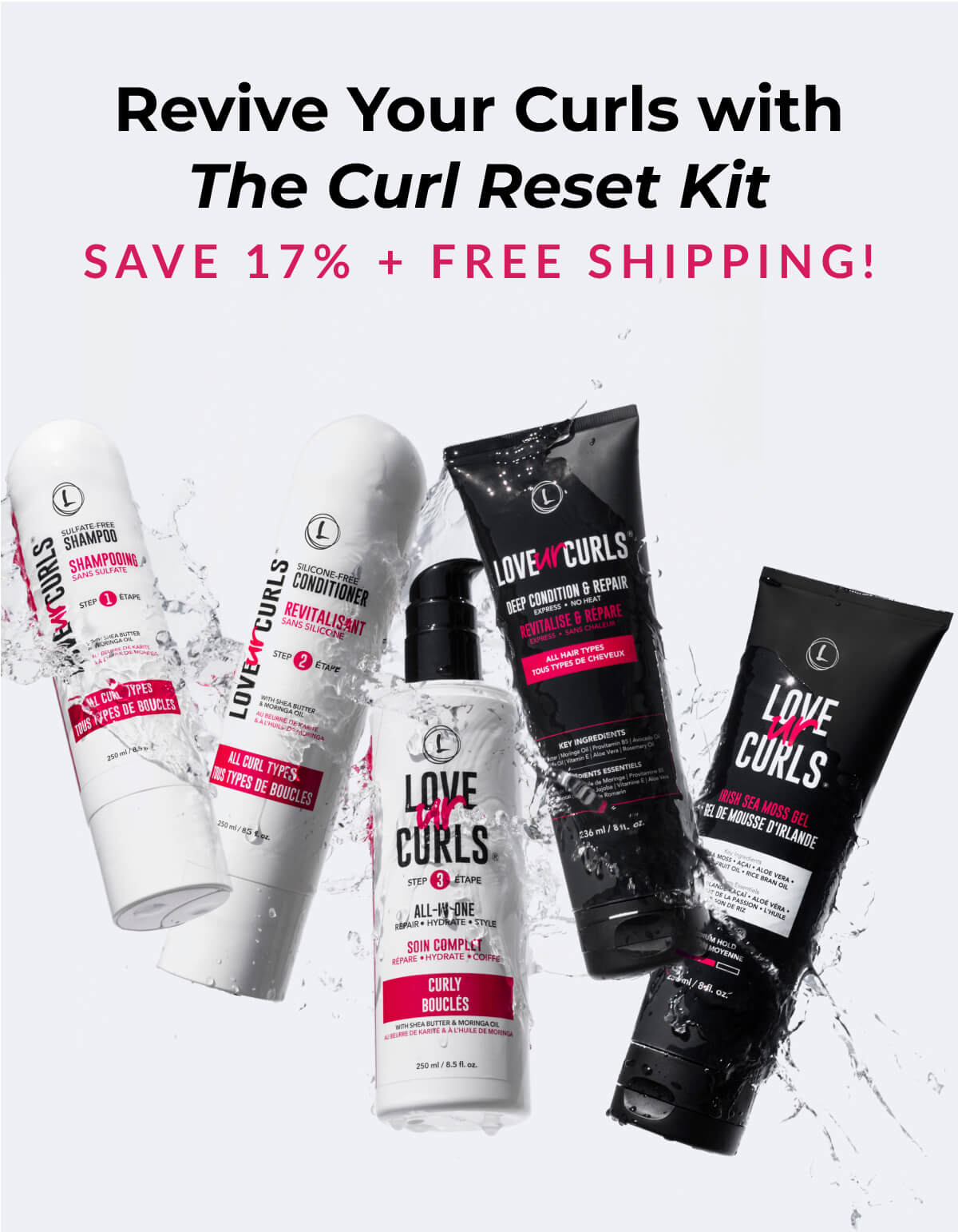 Revive Your Curls with The Curl Reset Kit Save 17% + Free Shipping!