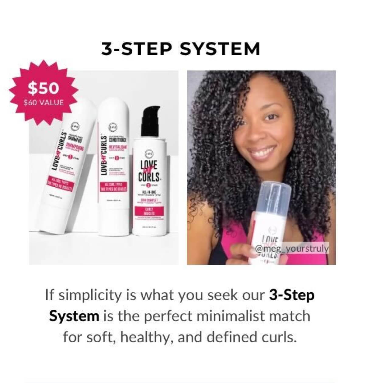 3-Step System $50 $60 Value 