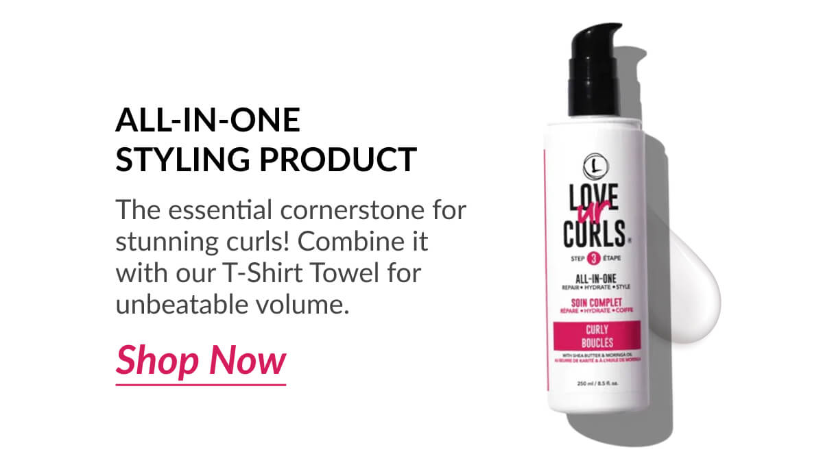 All-In-One Styling Product The essential cornerstone for stunning curls! Combine it with our T-Shirt Towel for unbeatable volume.