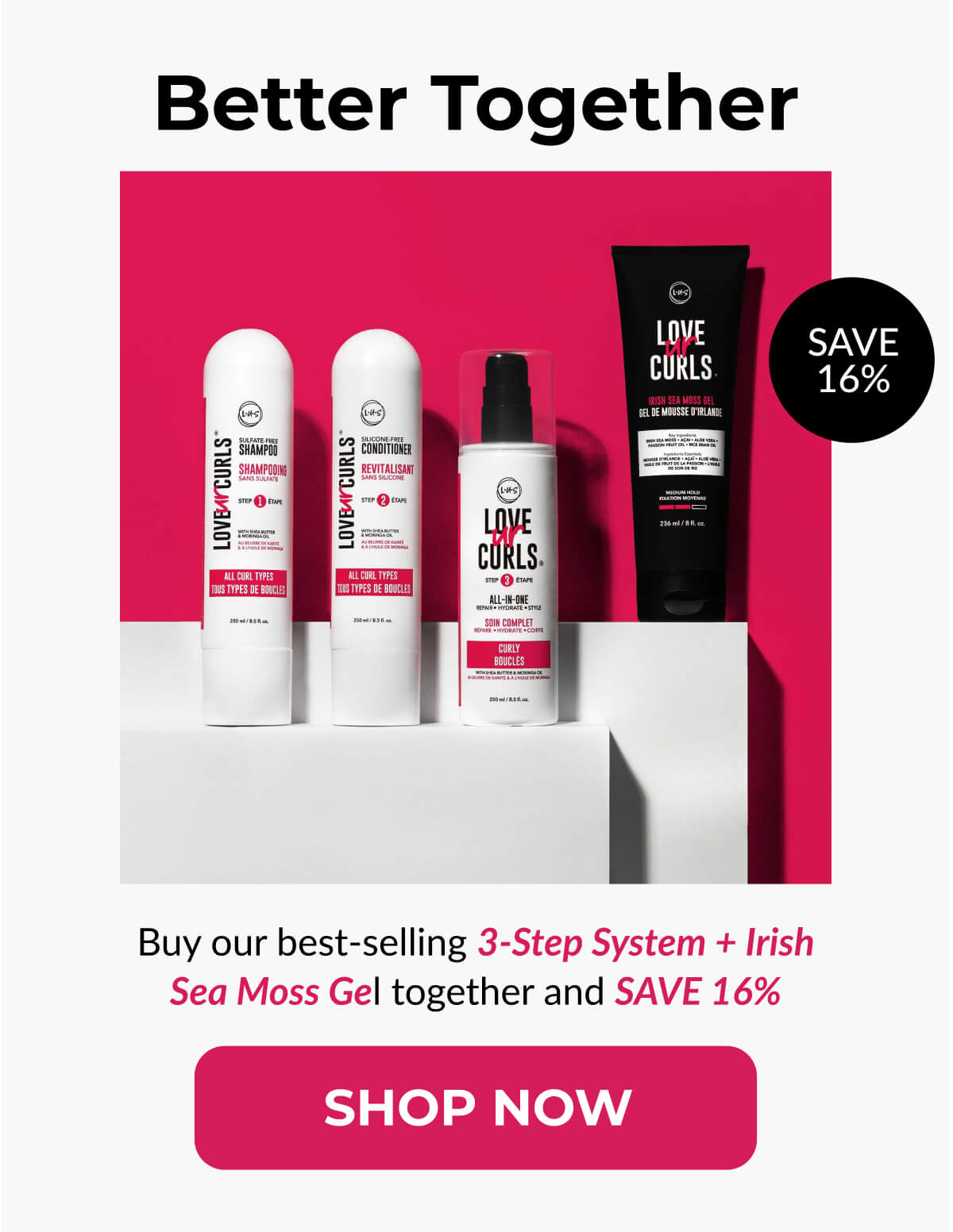 Better Together Buy our best-selling 3-Step System + Irish Sea Moss Gel together and SAVE 16%