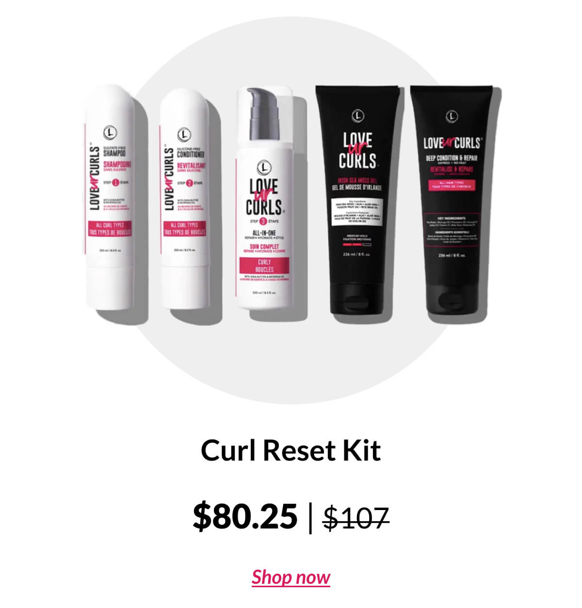 Curl Reset Kit $80.25 | $107